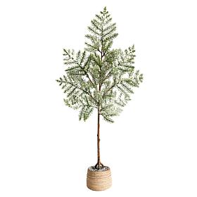Nearly Natural 35'' Frosted Pine  Christmas Tree in Decorative Planter