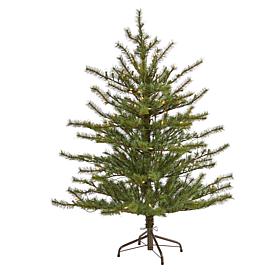 Nearly Natural 4’ Mountain Pine Artificial Christmas Tree w 100 Lights