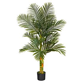 Nearly Natural 5 Ft. Double Stalk Golden Cane Artificial Palm Tree