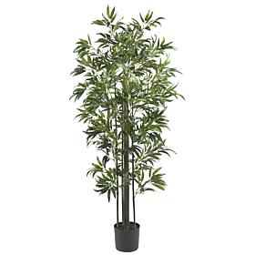 Nearly Natural 6' Bamboo Silk Tree Green Trunks