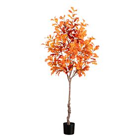 Nearly Natural 7’ Autumn Oak Artificial Fall Tree