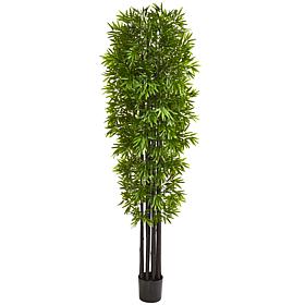 Nearly Natural 7 Ft. Bamboo Tree with Black Trunks UV Resistant