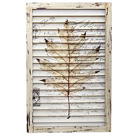Nearly Natural Maple Leaf Window Shutter Wall Decor