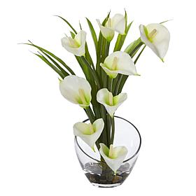 Nearly Natural Silk Calla Lily Arrangement