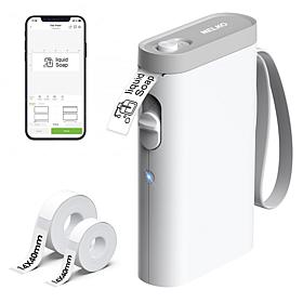 Nelko P21 Bluetooth Label Printer with 100pc Roll and 180pc Roll