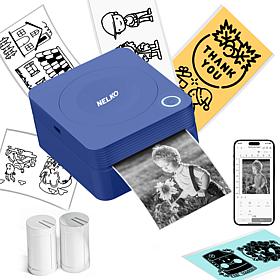 Nelko PM230 Portable Bluetooth Sticker Printer with 2 Rolls