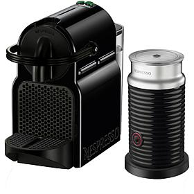 Nespresso Inissia Black Single-Serve Espresso Machine w/Milk Frother
