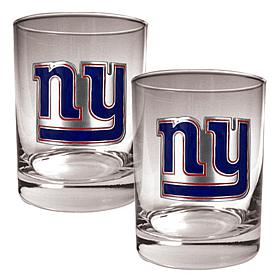 New York Giants 2pc Rocks Glass Set