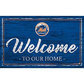 New York Mets Team Color Welcome Sign - 11x19"