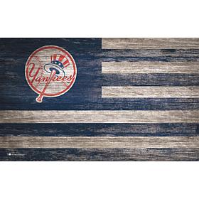 New York Yankees Distressed Flag 11x19