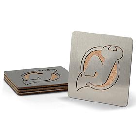 NHL Boasters 4-piece Coaster Set - New Jersey Devils