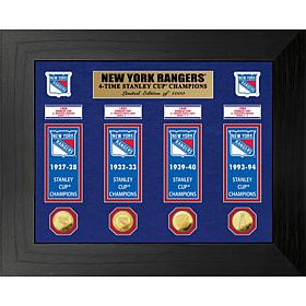 NHL Rangers 4-Time Stanley Cup Champs Deluxe Banner