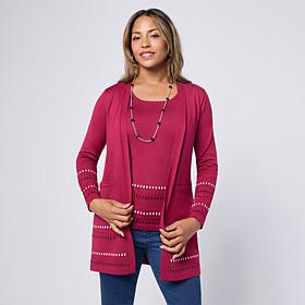 Nina Leonard 2 PC Set - Cardigan & Tank