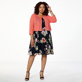 Nina Leonard 2-piece Dress and Bolero Set