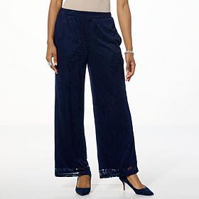 Nina Leonard Burnout Knit Pull-On Pant