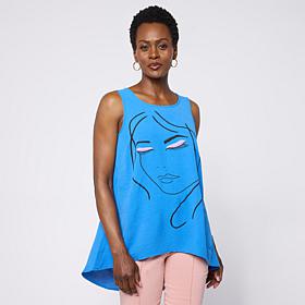 Nina Leonard Round Neck Sleeveless Top