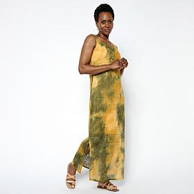 Nina Leonard Scoop-Neck Sleeveless Maxi Dress