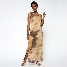 Nina Leonard Sleeveless Crochet Knit Maxi Dress