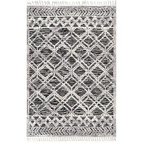 nuLOOM 6' 7" x 9' Ansley Moroccan Lattice Tassel Area Rug