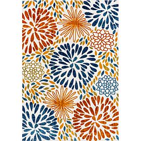 nuLOOM 6' 7" x 9' Monique Floral Indoor/Outdoor Area Rug
