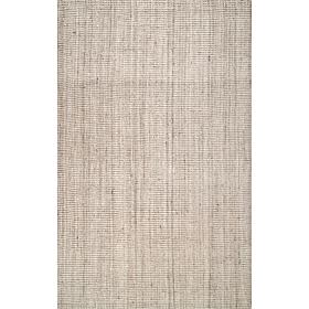 nuLOOM Ashli Solid Farmhouse Jute 3' x 5' Area Rug