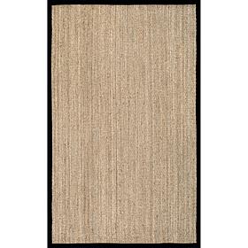 nuLOOM Elijah Farmhouse Seagrass Area Rug 6' x 9' Black