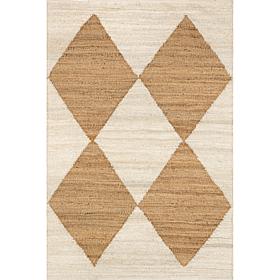 nuLOOM Pandora 4' x 6' Diamond Jute Area Rug