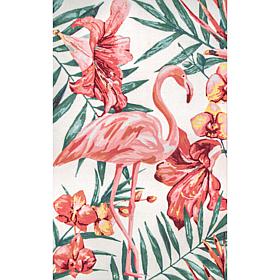 nuLOOM Stephanie Tropical Flamingo Indoor/Outdoor 8' x 10' Area Rug 