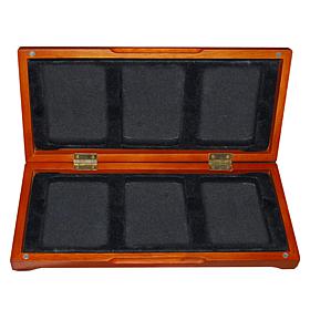 Oak Display Box for Six Slabbed Coins