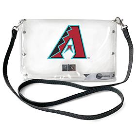 Official MLB Clear Envelope Purse with Team Logo- Arizona Diamondbacks