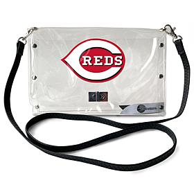 Official MLB Clear Envelope Purse with Team Logo - Cincinnati Reds 