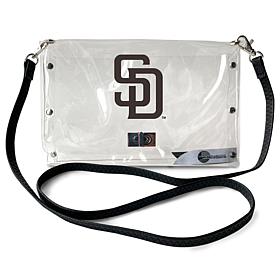 Official MLB Clear Envelope Purse with Team Logo - San Diego Padres