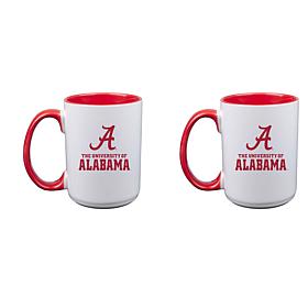 Official NCAA 15 oz. Inner Color Mugs Set of 2 - Alabama