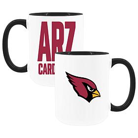 Official NFL TRI Team Code 15 oz. Mug 2-pack - Arizona Cardinals