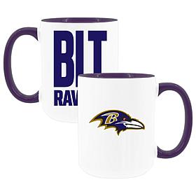 Official NFL TRI Team Code 15 oz. Mug 2-pack - Baltimore Ravens 