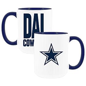Official NFL TRI Team Code 15 oz. Mug 2-pack - Dallas Cowboys