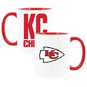 Official NFL TRI Team Code 15 oz. Mug 2-pack - Kansas City Chiefs