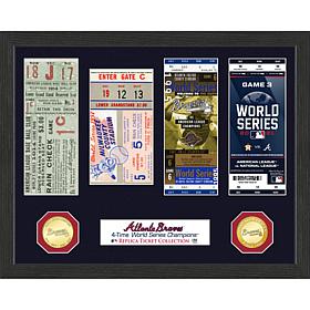 Officially Licensed Atlanta Braves 4-Time WS Champs Ticket Collection