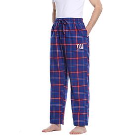 Officially Licensed Men's Plaid Flannel Pant, Concept Sports-NY Giants