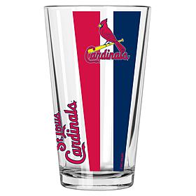 Officially Licensed MLB 16 oz. Vertical Decal Pint Glass - Cardinals