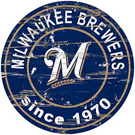 Officially Licensed MLB 24" Established Date Sign - Milwaukee Brewers
