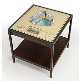 Officially Licensed MLB 25-Layer StadiumViews End Table - LA. Dodgers