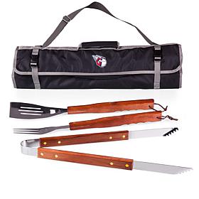 Officially Licensed MLB 3-Piece BBQ Tote & Grill Set - Cleveland