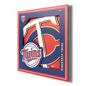 Officially Licensed MLB 3D Logo Series 12 x 12 Wall Art - Minnesota