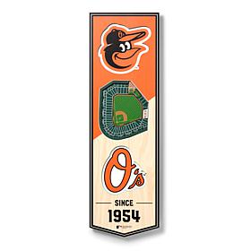 Officially Licensed MLB 6" x 19" 3D Stadium Banner - Baltimore Orioles