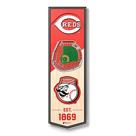 Officially Licensed MLB 6" x 19" 3D Stadium Banner - Cincinnati Reds