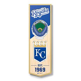 Officially Licensed MLB 6" x 19" 3D Stadium Banner- Kansas City Royals