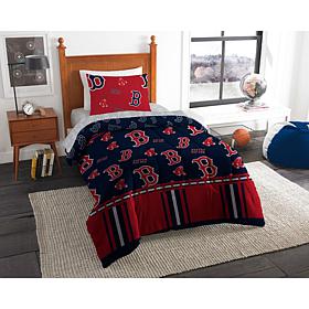 Officially Licensed MLB 808 Twin Bed In a Bag Set - Boston Red Sox