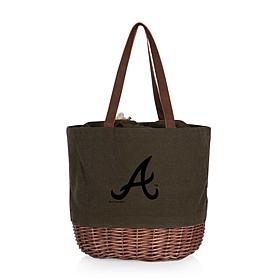 Officially Licensed MLB Atlanta Coronado Canvas and Willow Basket Tote