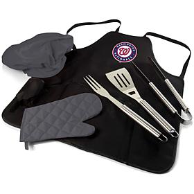 Officially Licensed MLB BBQ Apron Pro Grill Set - Washington Nation...